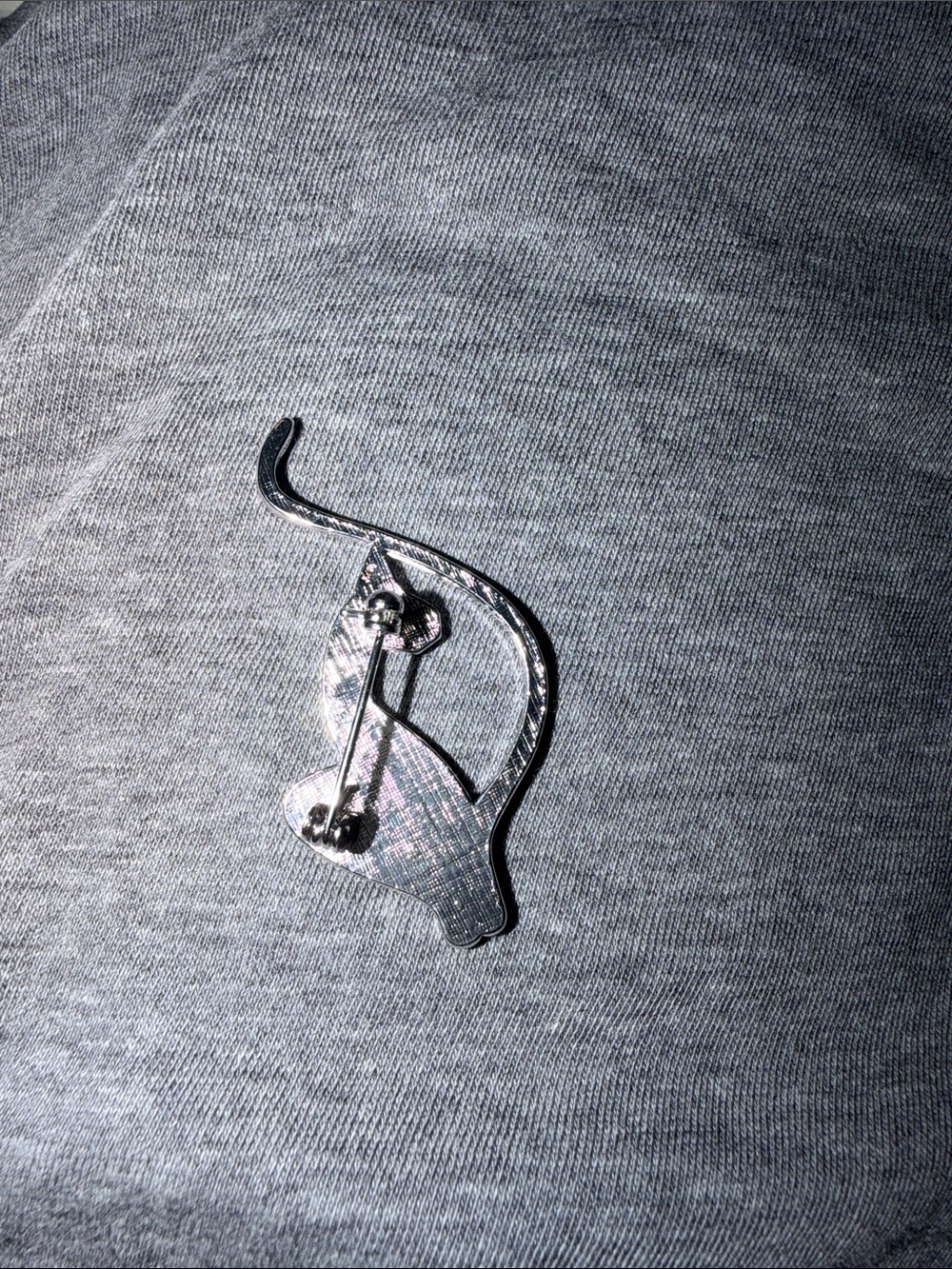 Baby Phat Silver Crystal Cat Brooch - Picture 2 of 2
